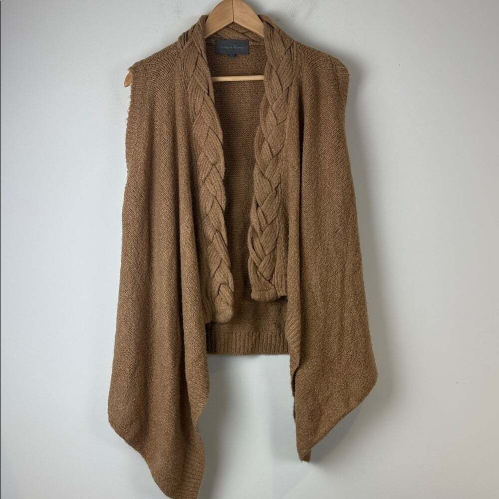 Anthropologie Sunday in Brooklyn Tan Knit Sweater Vest